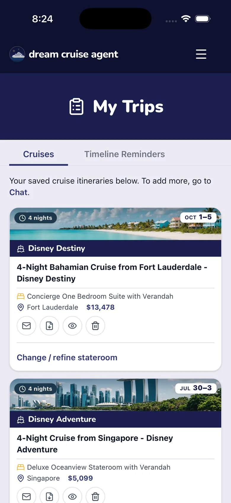 Itinerary PRO dashboard tab